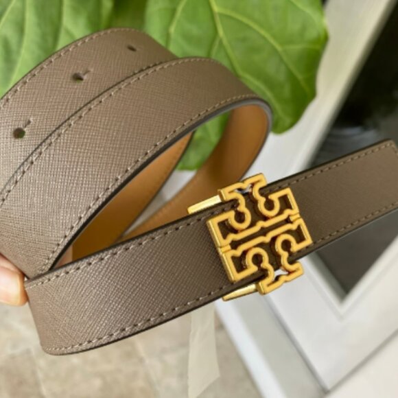 Tory Burch 1 inch Britten Reversible Belt 141739 size L - Picture 1 of 3